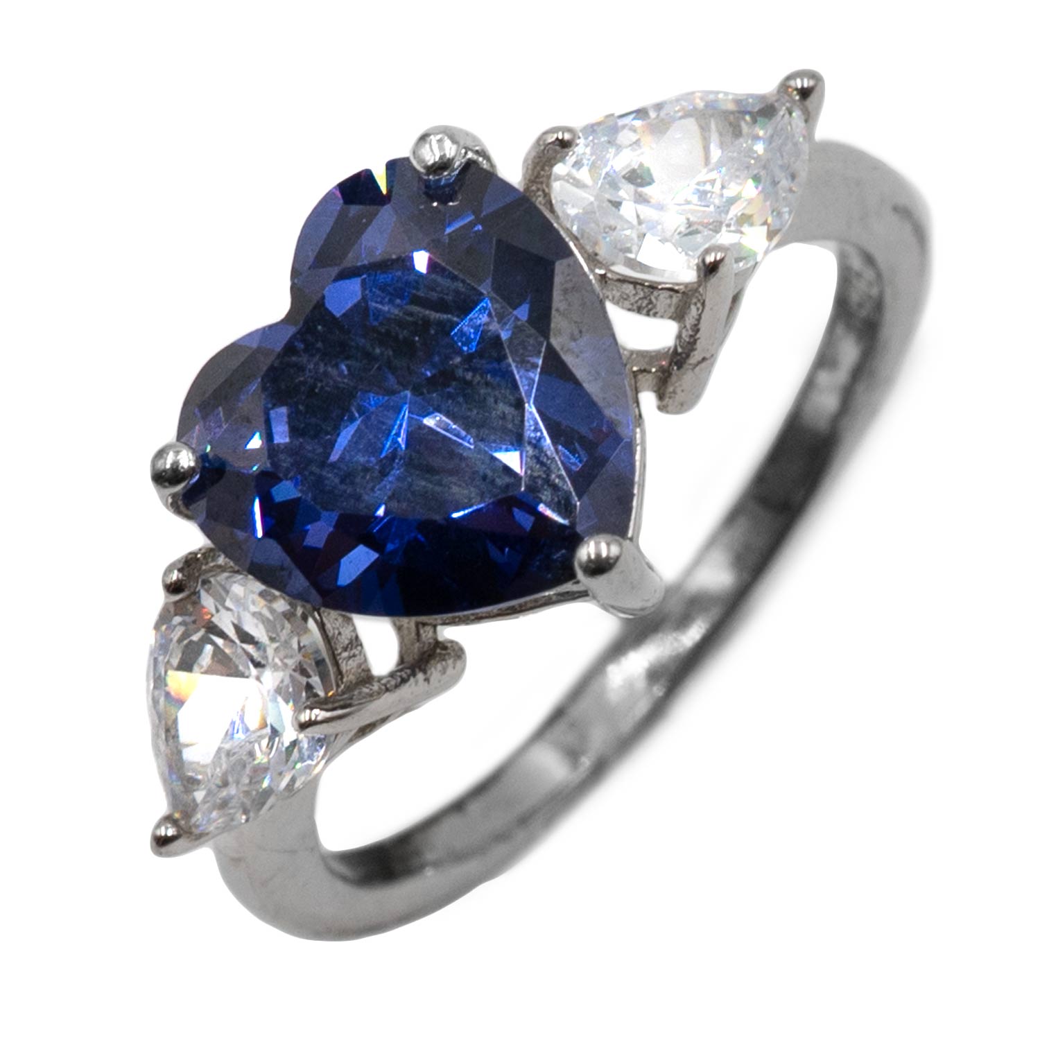 Δαχτυλίδι Μονόπετρο Ασημένιο Επιπλατινωμένο με Ζιργκόν - TR1