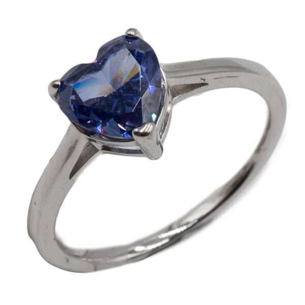 Δαχτυλίδι Μονόπετρο Ασημένιο Επιπλατινωμένο με Ζιργκόν - TR13