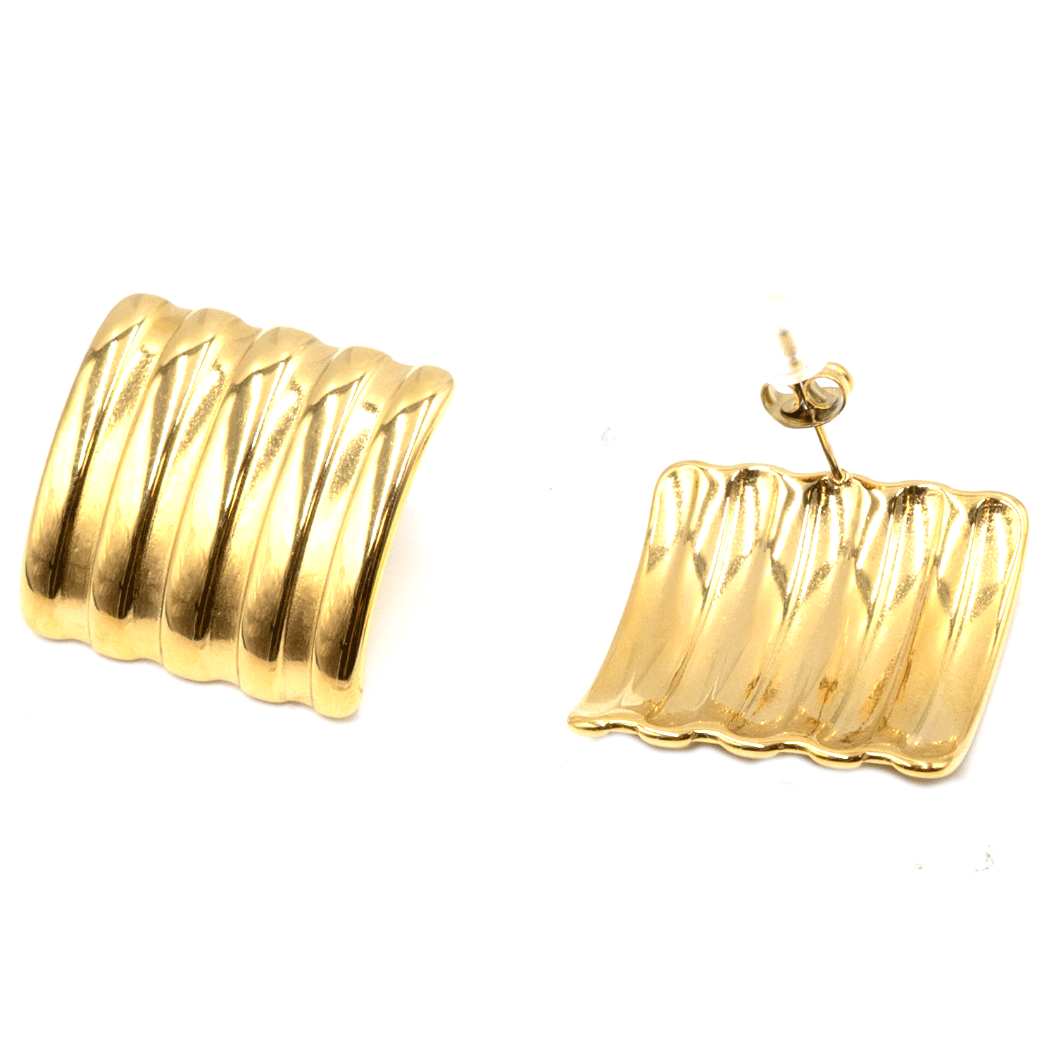 Σκουλαρίκια Αυτιού από Χειρουργικό Ατσάλι Επιχρυσωμένο - ATSEAR70