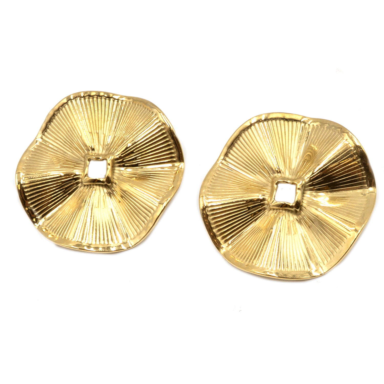 Σκουλαρίκια Αυτιού από Χειρουργικό Ατσάλι Επιχρυσωμένο - ATSEAR74