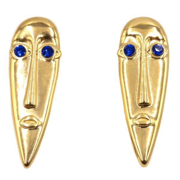 Σκουλαρίκια Αυτιού από Χειρουργικό Ατσάλι Επιχρυσωμένο - ATSEAR58