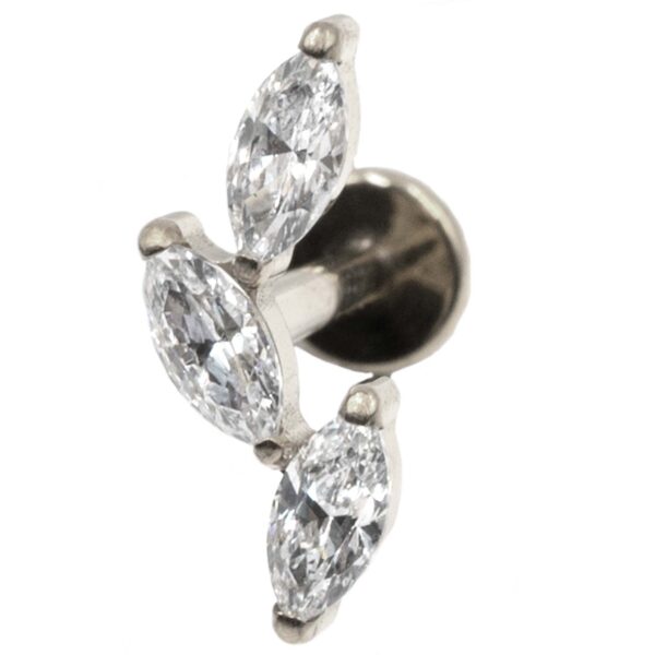 Σκουλαρίκι Αυτιού από Τιτάνιο με Ζιργκόν - TB-1213