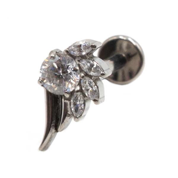 Σκουλαρίκι Αυτιού από Τιτάνιο με Ζιργκόν - TB-1832