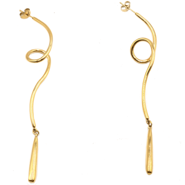 Σκουλαρίκια Αυτιού από Χειρουργικό Ατσάλι Επιχρυσωμένο - ATSEAR62