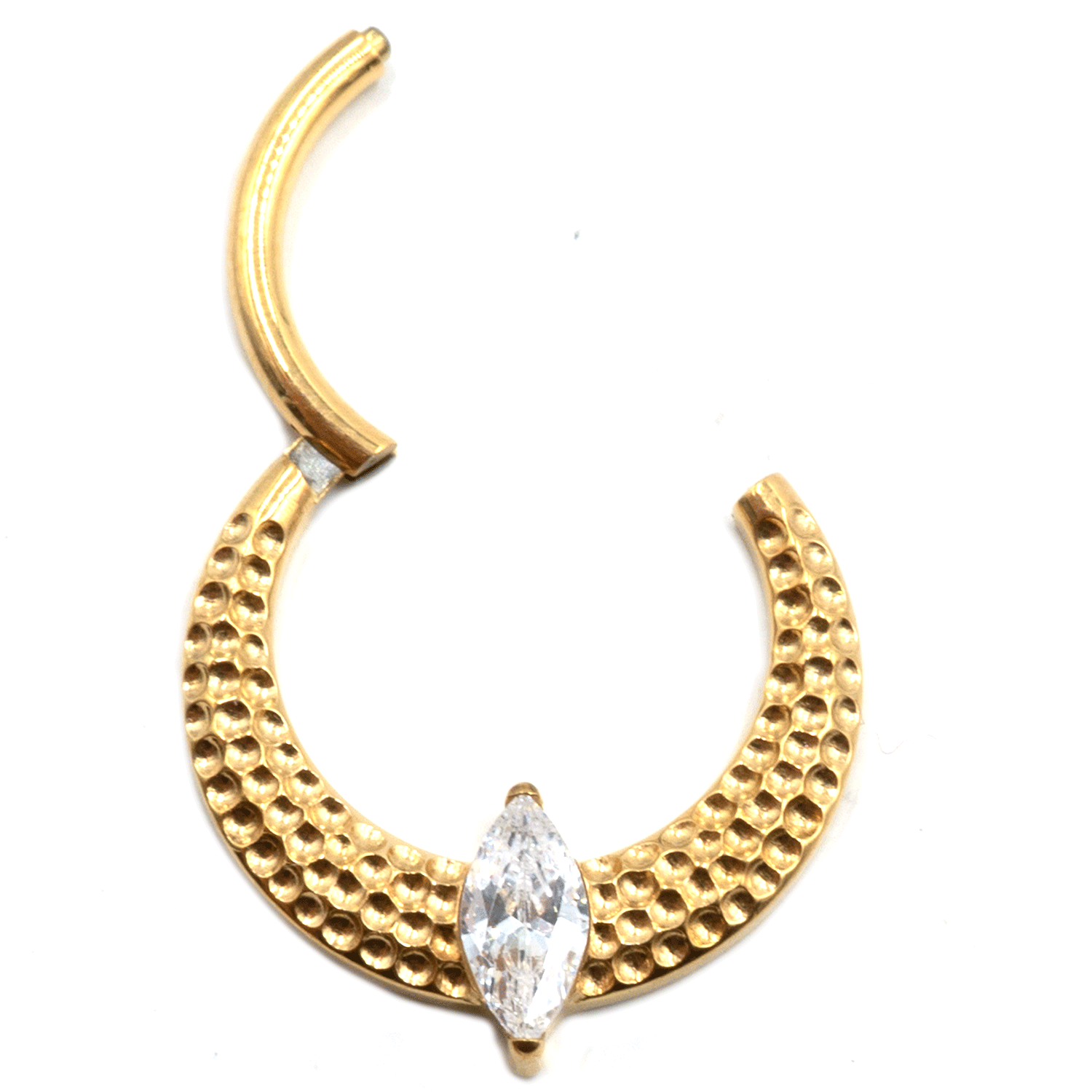 Σκουλαρίκι Σώματος από Επιχρυσωμένο Τιτάνιο με Ζιργκόν- TB-1970Y