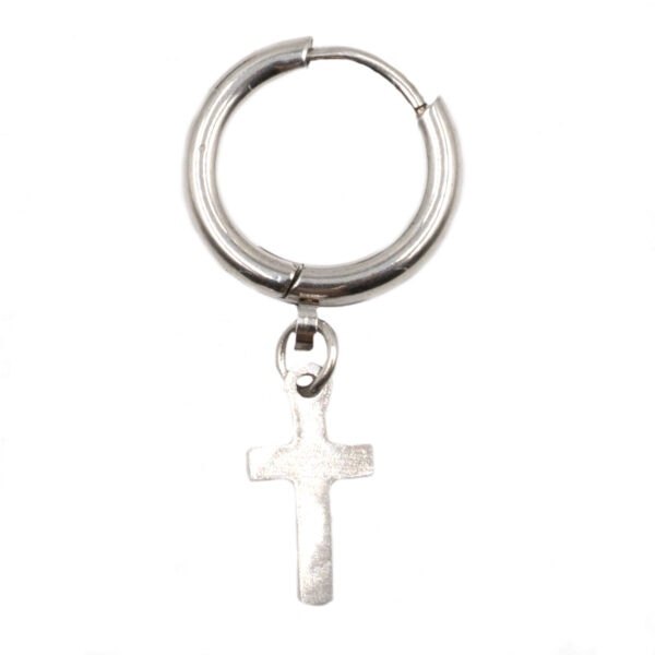 Σκουλαρίκι Αυτιού από Ατσάλι Κρίκος Με Σχέδιο - KL1