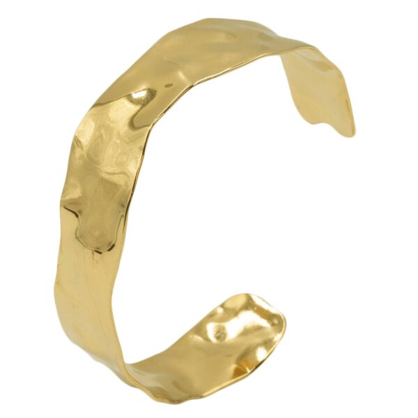 Βραχιόλι από Ατσάλι Τύπου Χειροπέδα Επιχρυσωμένο - BRAS13