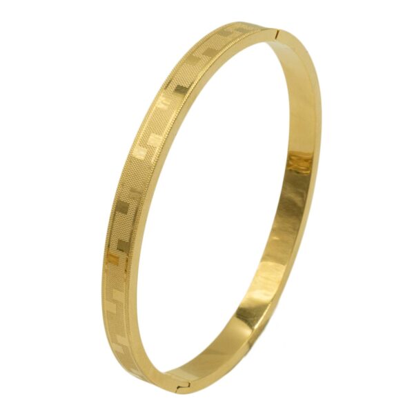 Βραχιόλι από Ατσάλι Τύπου Χειροπέδα Επιχρυσωμένο - BRAS3