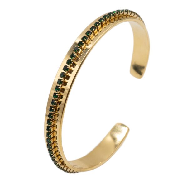 Βραχιόλι από Ατσάλι Τύπου Χειροπέδα Επιχρυσωμένο - BRAS19