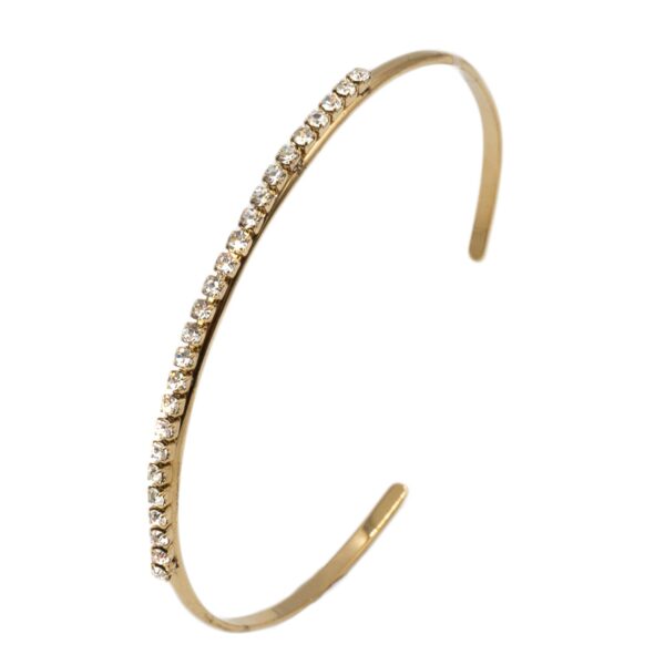 Βραχιόλι από Ατσάλι Τύπου Χειροπέδα Επιχρυσωμένο - BRAS18