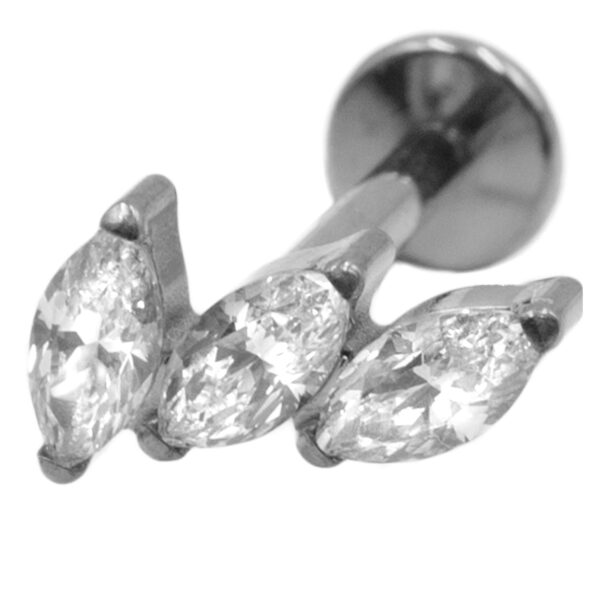 Σκουλαρίκι Αυτιού από Τιτάνιο με Ζιργκόν - TB-1090W