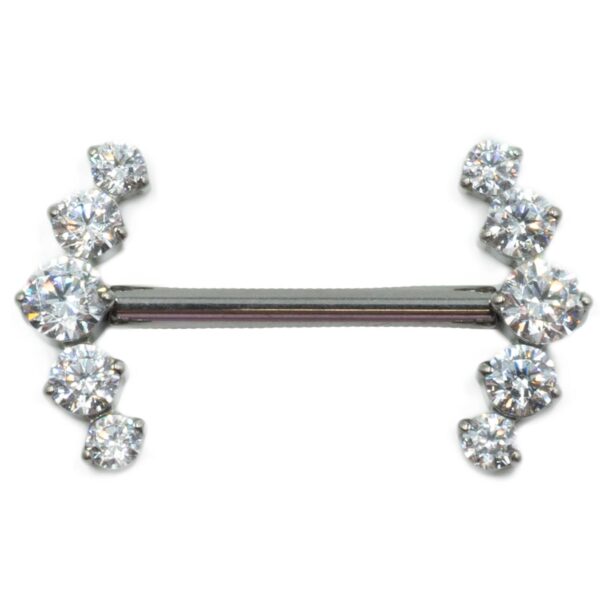 Σκουλαρίκι Σώματος από Τιτάνιο με Ζιργκόν - TB-1314