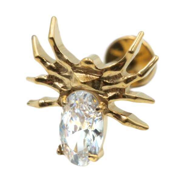 Σκουλαρίκι Αυτιού από Επιχρυσωμένο Τιτάνιο με Ζιργκόν - TB-1391Y