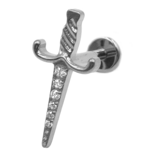 Σκουλαρίκι Αυτιού από Τιτάνιο με Ζιργκόν - TB-1800