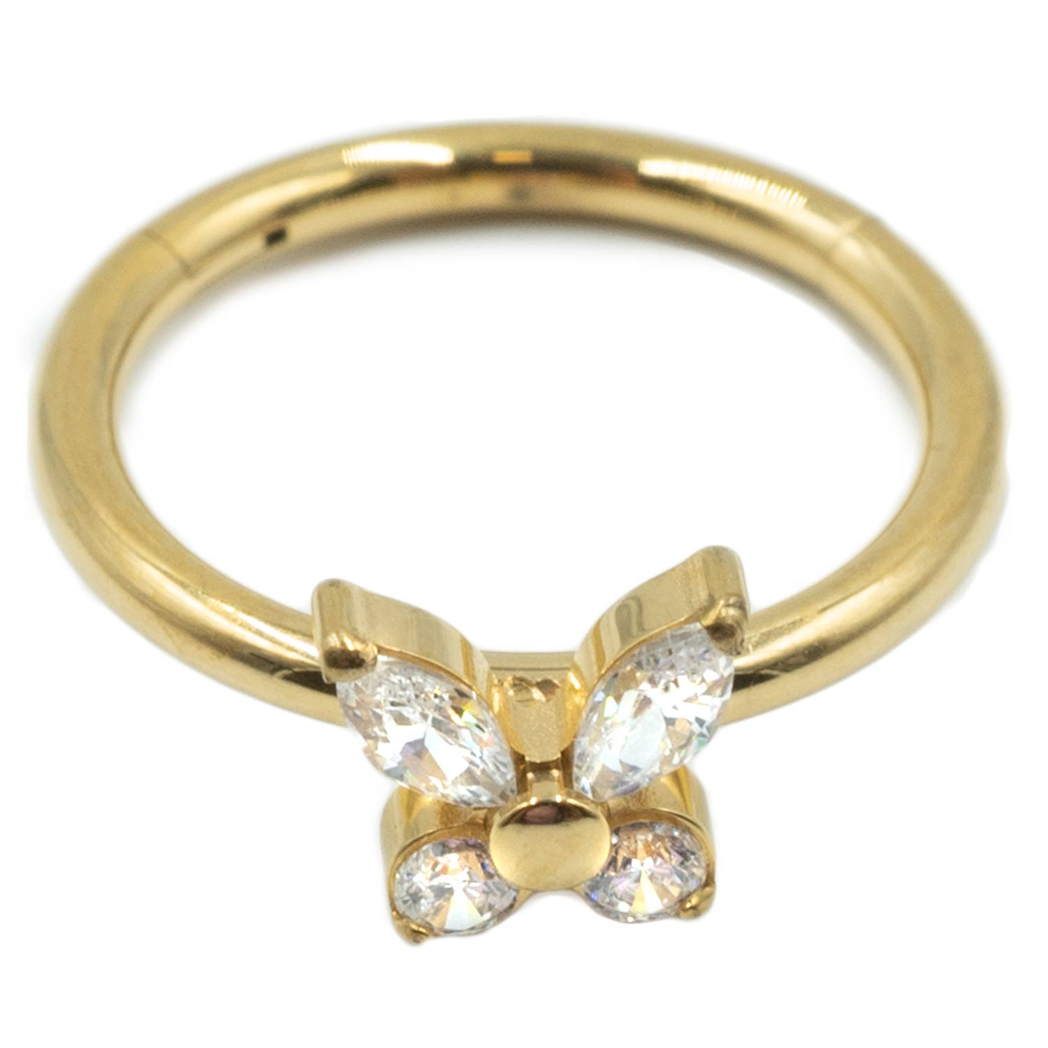 Σκουλαρίκι Σώματος από Επιχρυσωμένο Τιτάνιο με Ζιργκόν - TB-1916Y