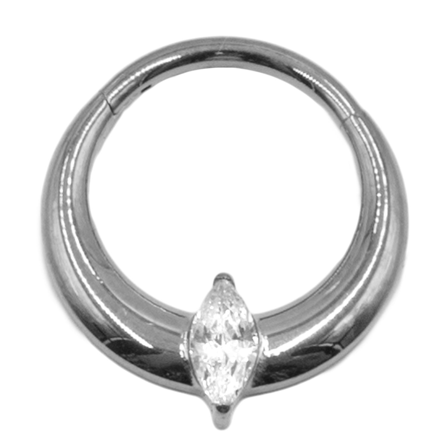 Σκουλαρίκι Σώματος από Τιτάνιο Κλικερ με Ζιργκον - TB-1982