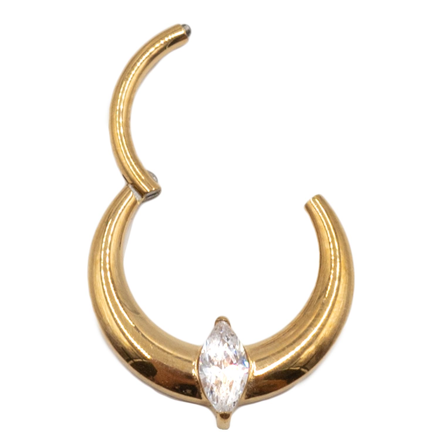 Σκουλαρίκι Σώματος από Επιχρυσωμένο Τιτάνιο με Ζιργκόν- TB-1982Y