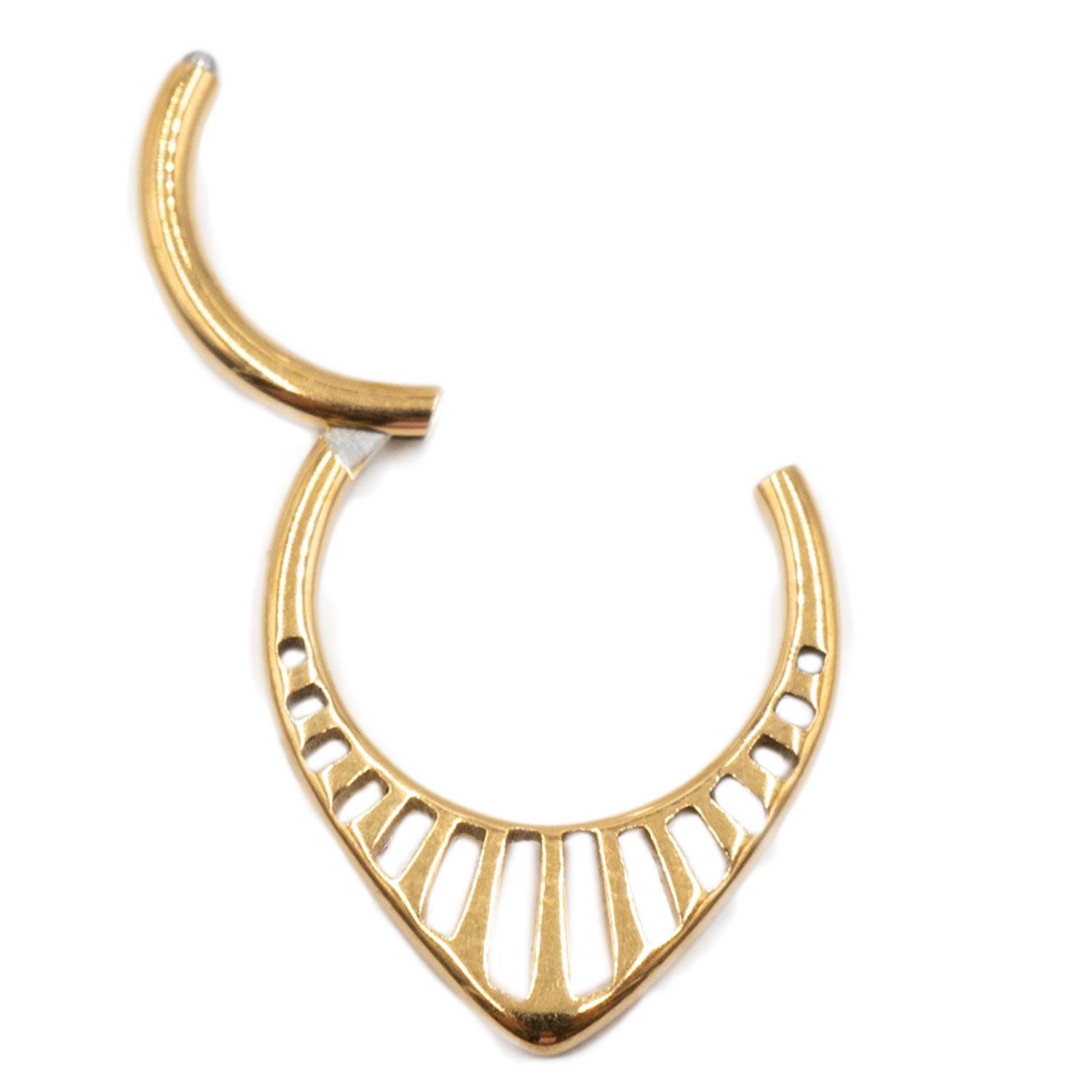 Σκουλαρίκι Σώματος από Επιχρυσωμένο Τιτάνιο Κλικερ - TB-2044Y