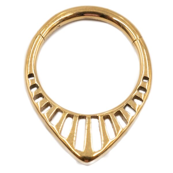 Σκουλαρίκι Σώματος από Επιχρυσωμένο Τιτάνιο Κλικερ - TB-2044Y