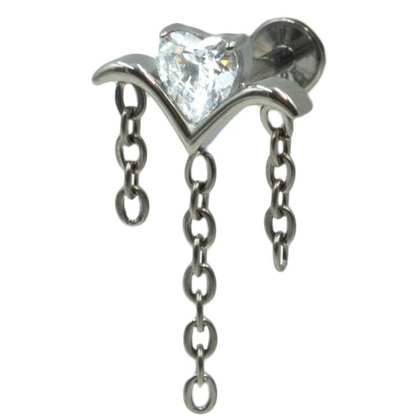 Σκουλαρίκι Αυτιού από Τιτάνιο με Ζιργκόν - TB-SMP6