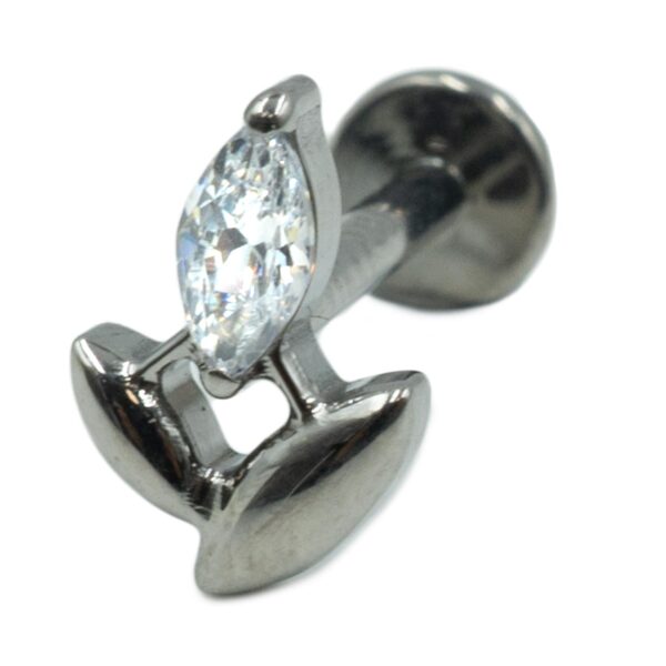 Σκουλαρίκι Αυτιού από Τιτάνιο με Ζιργκόν - TB-SMP20