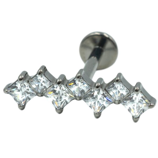 Σκουλαρίκι Αυτιού από Τιτάνιο με Ζιργκόν - TB-SMP1