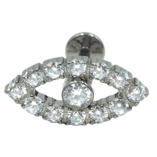 Σκουλαρίκι Αυτιού από Τιτάνιο με Ζιργκόν - TB-SMP2