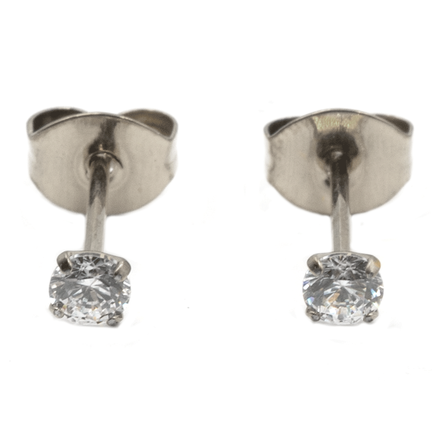 Σκουλαρίκια Αυτιού από Τιτάνιο με Ζιργκόν - TB-0506WH