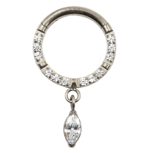 Σκουλαρίκι Σώματος από Τιτάνιο Κλικερ με Ζιργκον - TB-1364