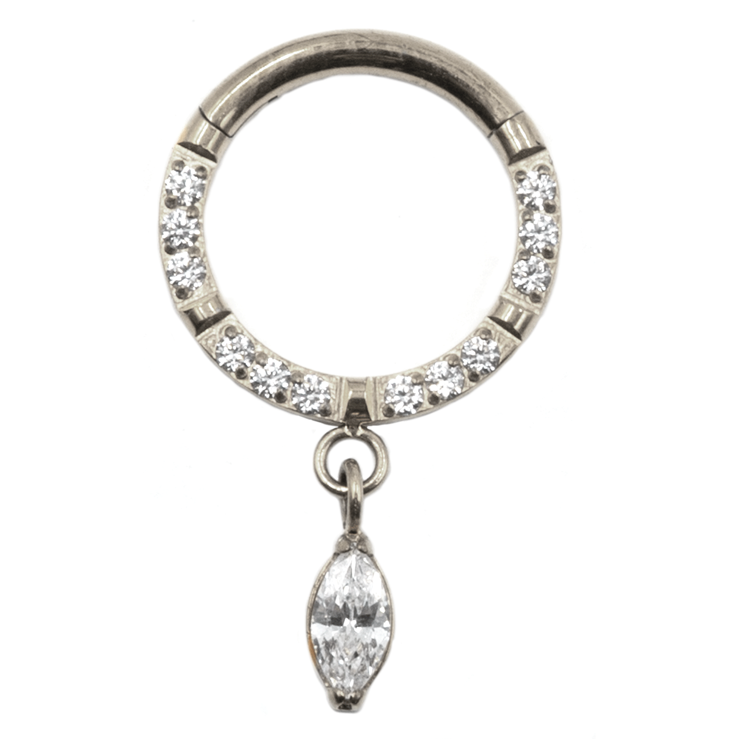 Σκουλαρίκι Σώματος από Τιτάνιο Κλικερ με Ζιργκον - TB-1364