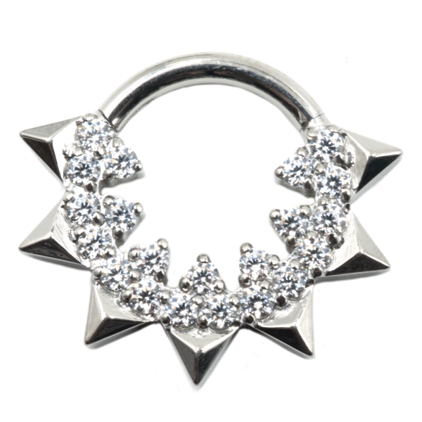 Σκουλαρίκι Σώματος από Τιτάνιο Κλικερ με Ζιργκον - TB-1942