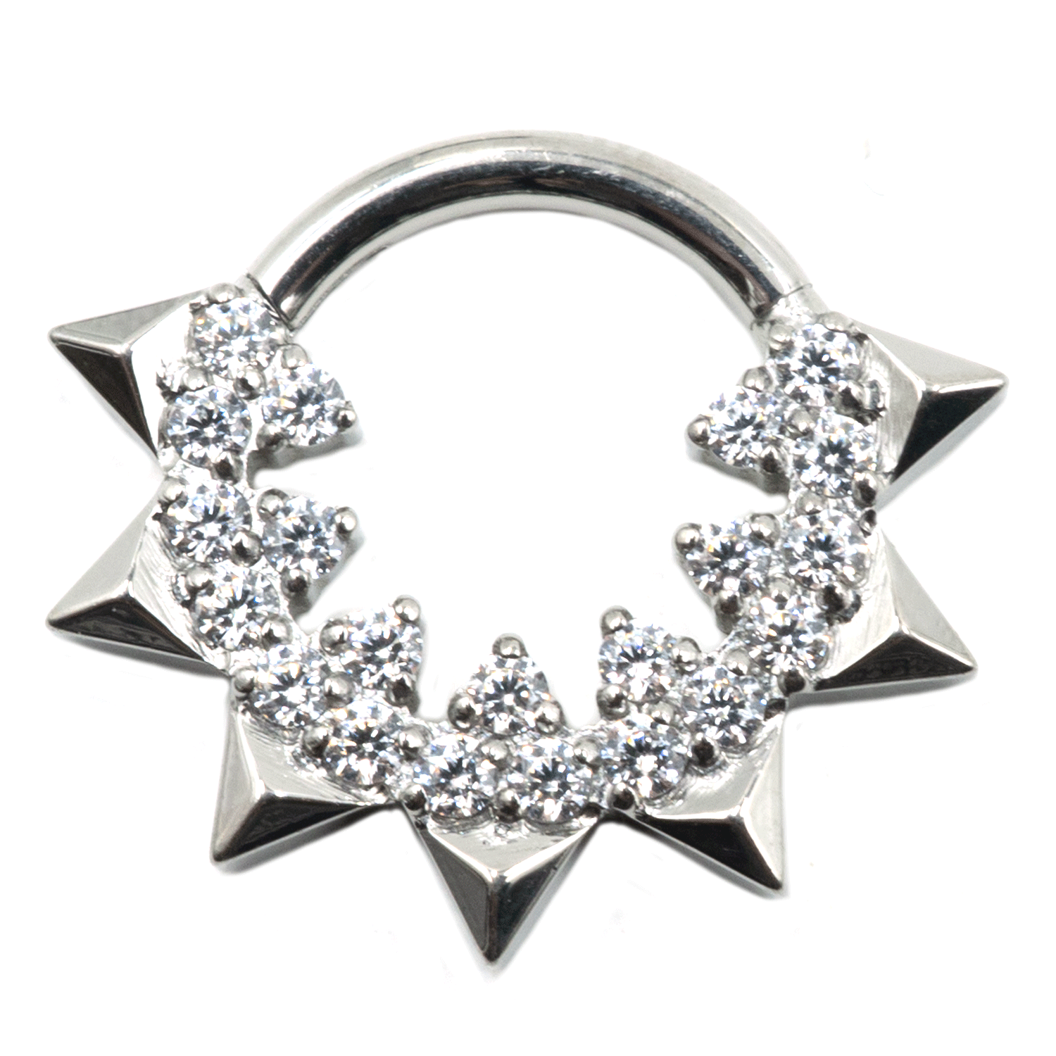 Σκουλαρίκι Σώματος από Τιτάνιο Κλικερ με Ζιργκον - TB-1942