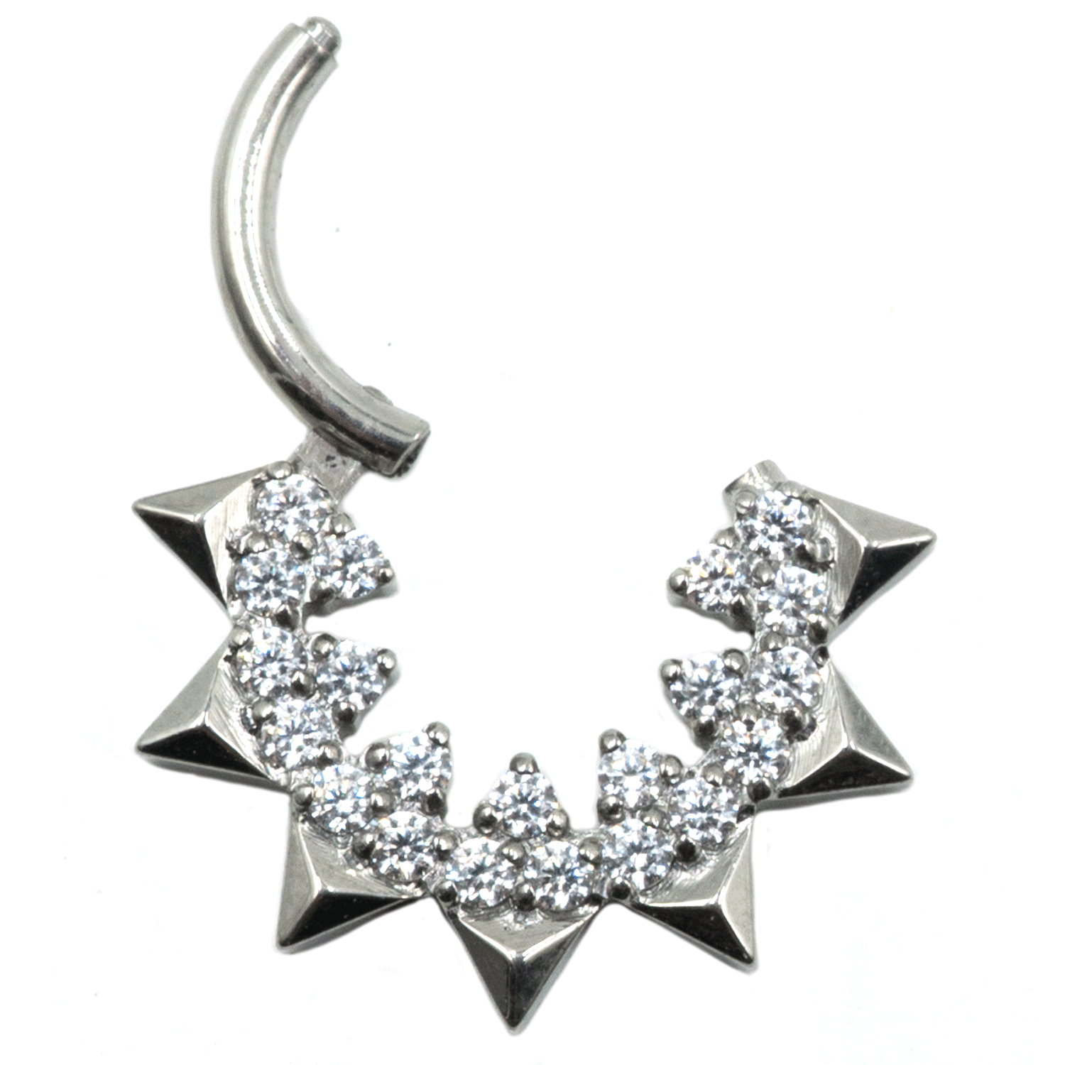 Σκουλαρίκι Σώματος από Τιτάνιο Κλικερ με Ζιργκον - TB-1942