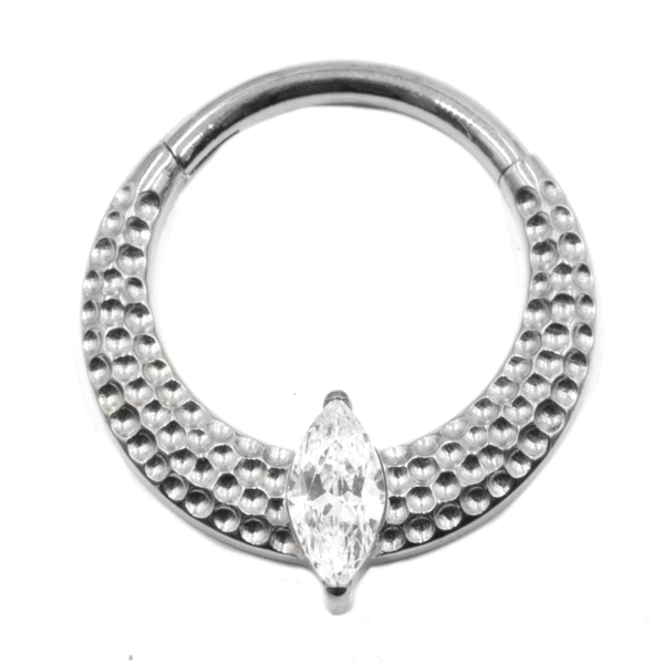 Σκουλαρίκι Σώματος από Τιτάνιο Κλικερ με Ζιργκον - TB-1970