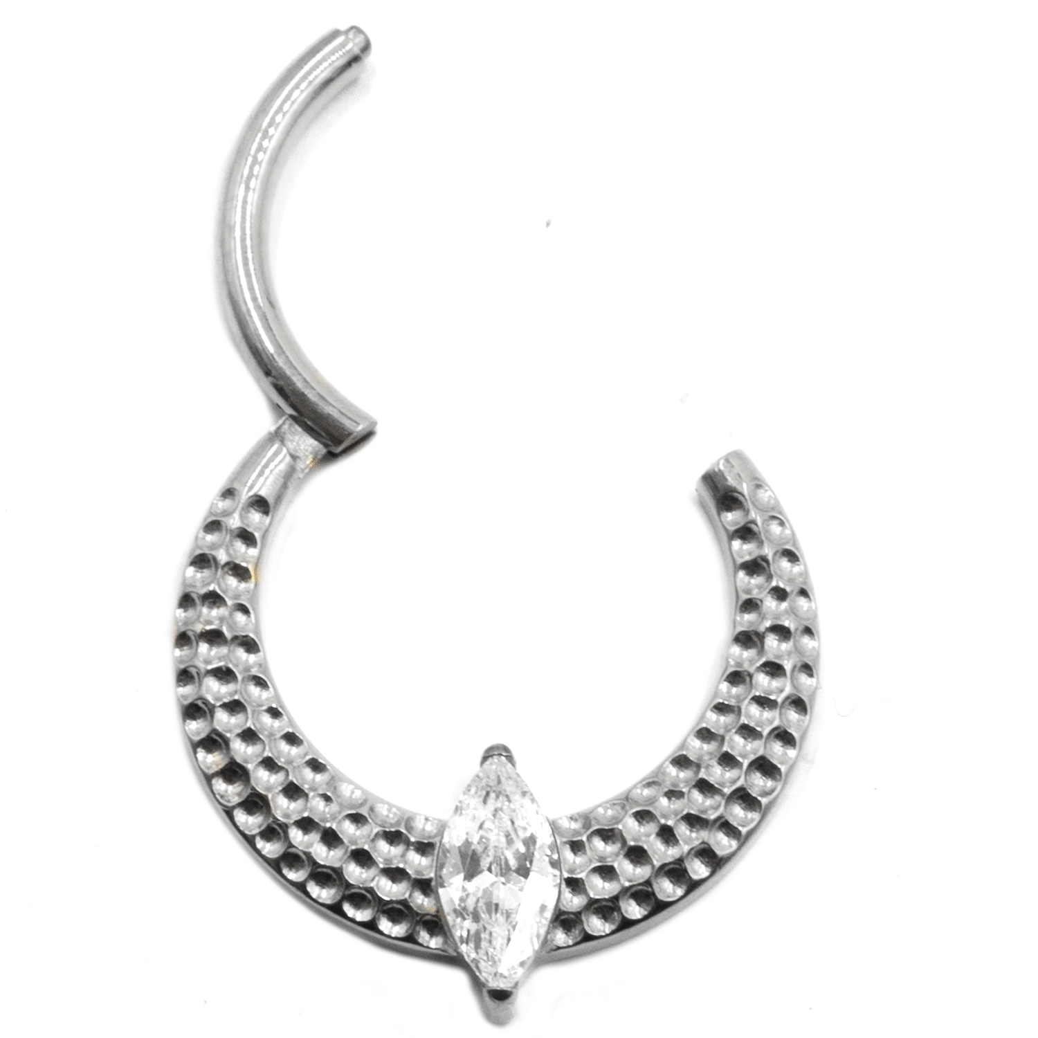 Σκουλαρίκι Σώματος από Τιτάνιο Κλικερ με Ζιργκον - TB-1970