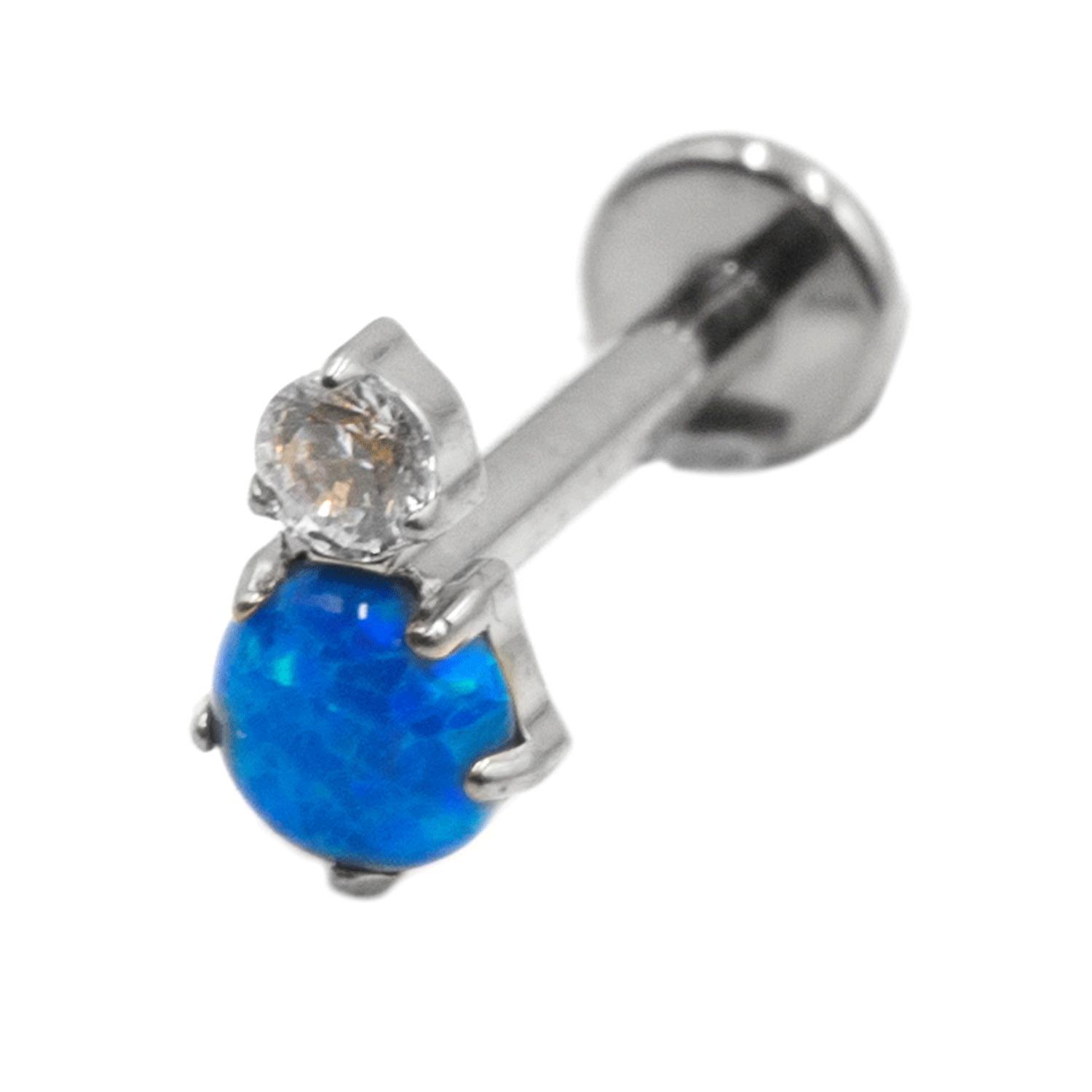 Σκουλαρίκι Αυτιού από Τιτάνιο με Ζιργκόν και Όπαλ- TB-1573