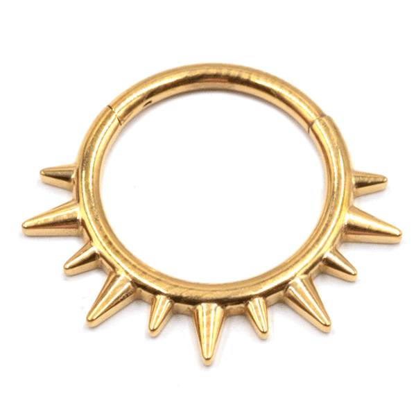 Σκουλαρίκι Σώματος από Επιχρυσωμένο Τιτάνιο Κλικερ - TB-1840Y