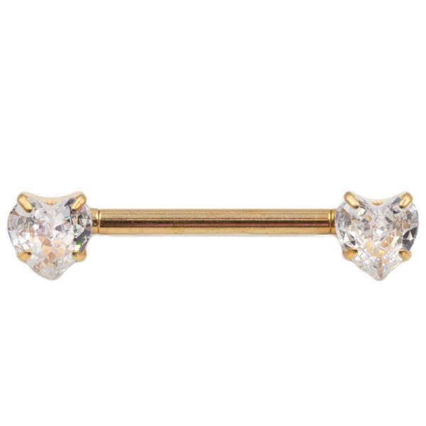 Σκουλαρίκι Αυτιού από Επιχρυσωμένο Τιτάνιο με Ζιργκόν - TB-2030Y