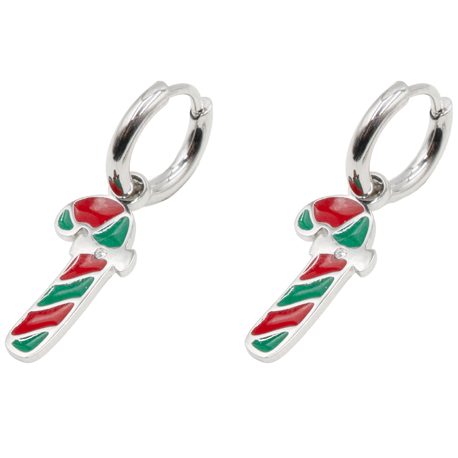 Σκουλαρίκια Χριστουγεννιάτικα από Ανοξείδωτο Ατσάλι με σχέδιο - G202759