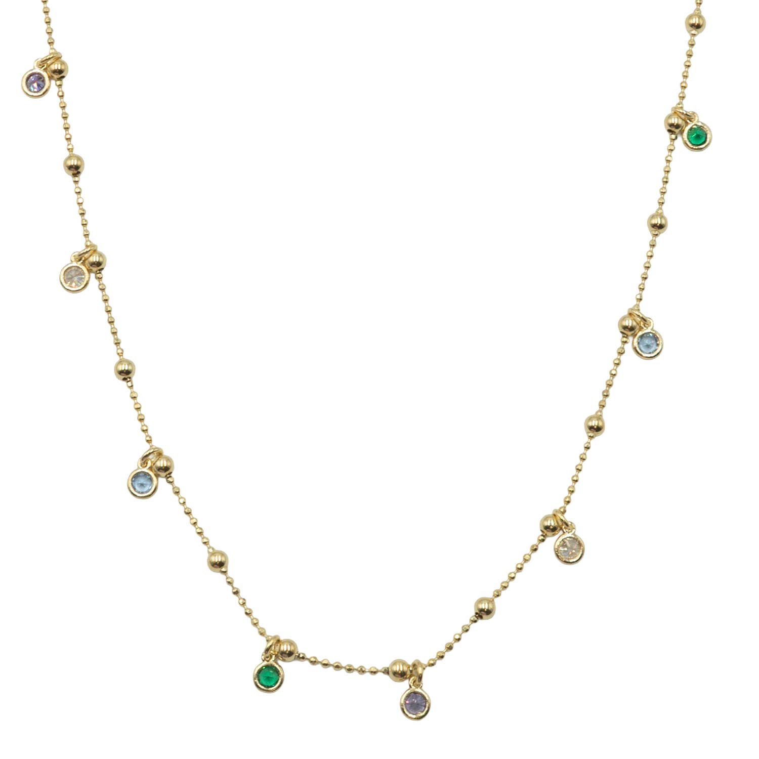 Κολιέ Ασημένιο με Σχέδιο Επιχρυσωμένο- AS35