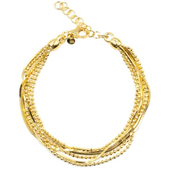 Βραχιόλι Χεριού Ασημένιο Επιχρυσωμένο - SBIT152