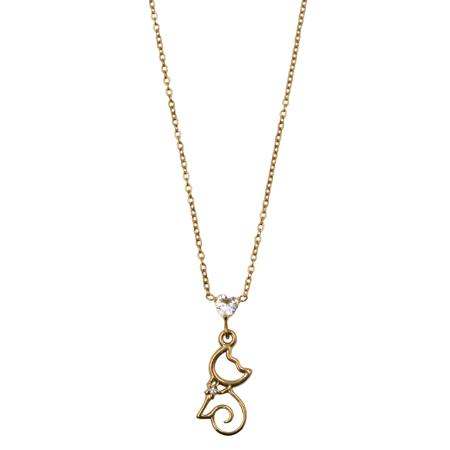 Κολιέ από Επιχρυσωμένο Ατσάλι με Σχέδιο – PET12