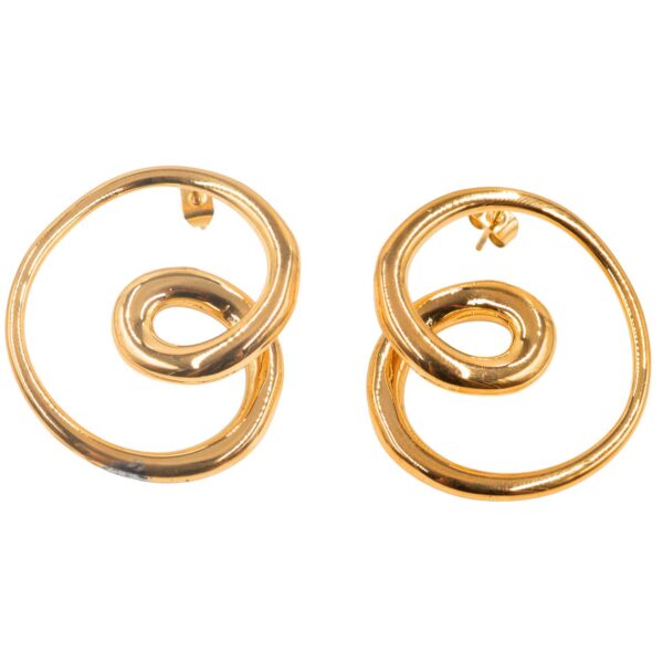 Σκουλαρίκια Αυτιού από Χειρουργικό Ατσάλι Επιχρυσωμένο - ATSEAR81