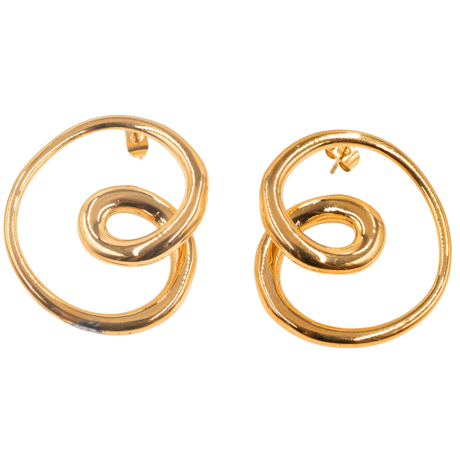 Σκουλαρίκια Αυτιού από Χειρουργικό Ατσάλι Επιχρυσωμένο - ATSEAR81