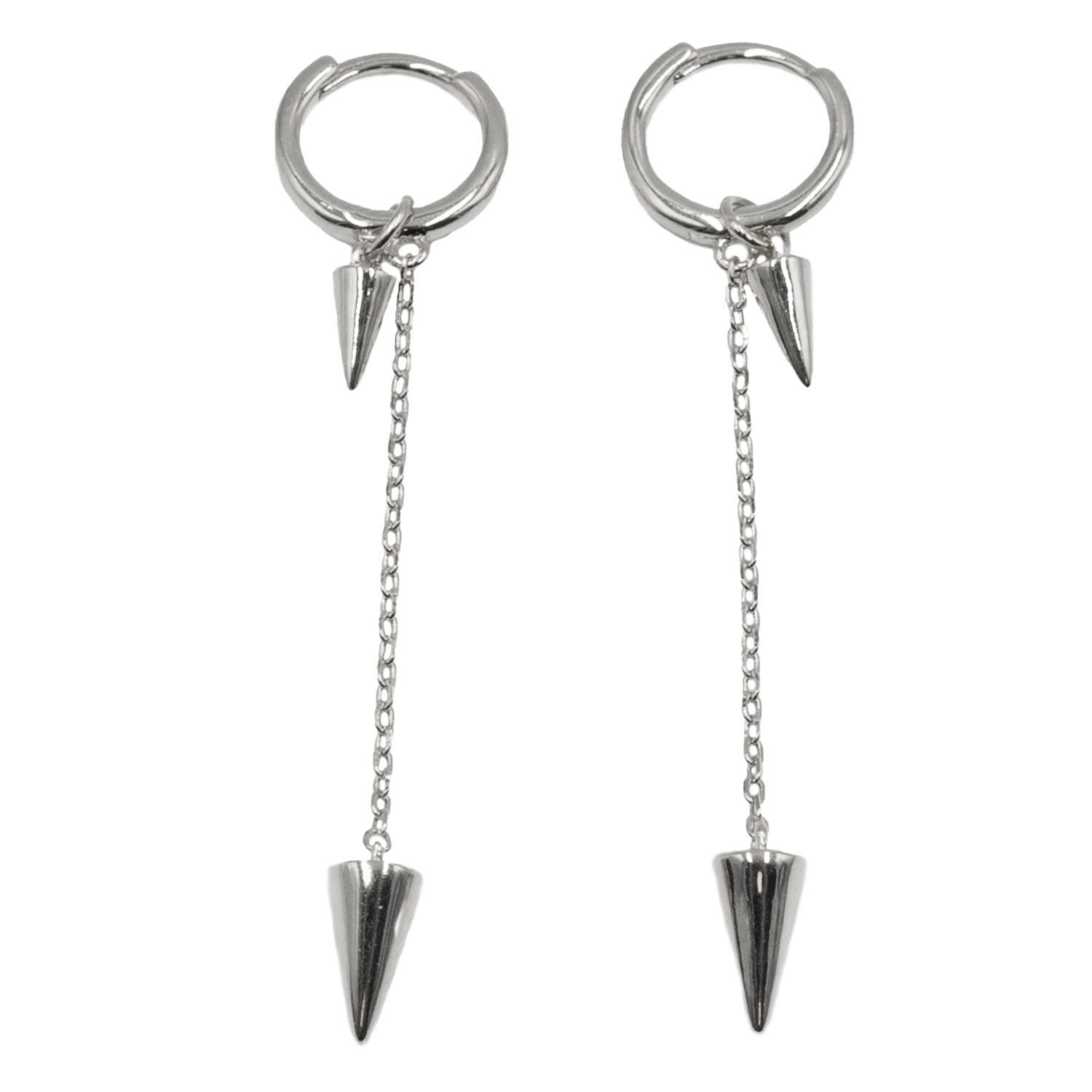 Σκουλαρίκια Αυτιού Ασημένια Επιπλατινωμένα Κρίκοι - EIT73