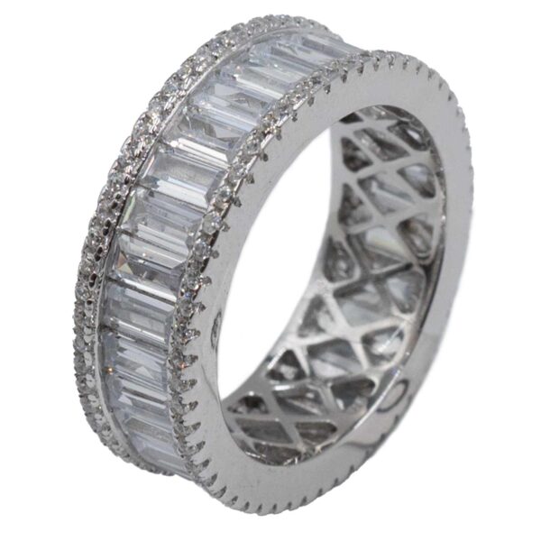 Δαχτυλίδι Ασημένιο Επιπλατινωμένο με Ζιργκόν - TR54