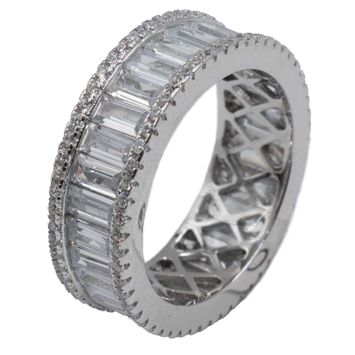 Δαχτυλίδι Ασημένιο Επιπλατινωμένο με Ζιργκόν - TR54