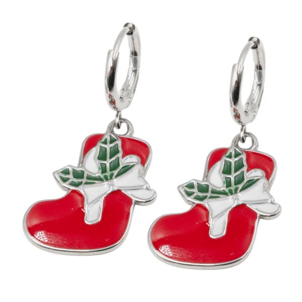 Σκουλαρίκια Χριστουγεννιάτικα από Ανοξείδωτο Ατσάλι με σχέδιο - G202761