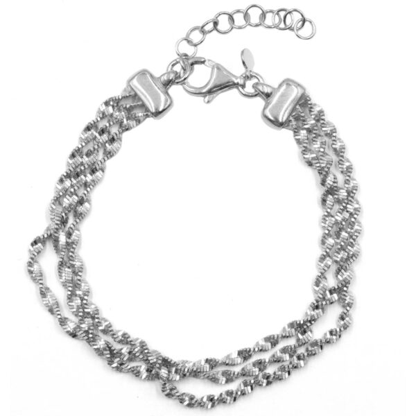Βραχιόλι Χεριού Ασημένιο Επιπλατινωμένο - SBIT157