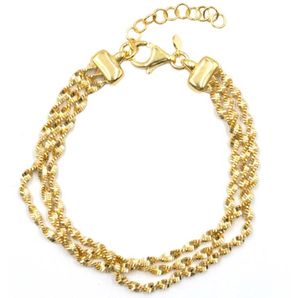 Βραχιόλι Χεριού Ασημένιο Επιχρυσωμένο - SBIT156